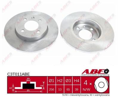 Диск тормозной передний Chery Amulet ABE A11-6GN3501075