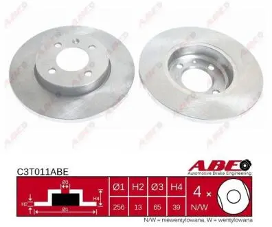 Диск тормозной передний Chery Amulet ABE A11-6GN3501075