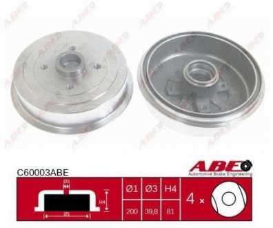 Тормозной барабан ABE C60003ABE (фото 1)