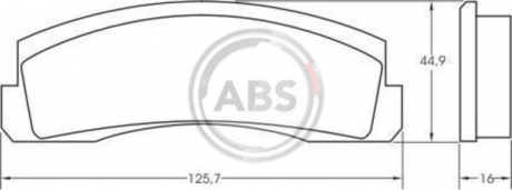 Гальмівні колодки дискові 1 комплект A.B.S. ABS 36136