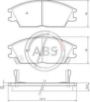 Гальмівні колодки дискові 1 комплект A.B.S. ABS 36172