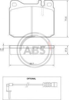 Тормозные колодки дисковые 1 комплект A.B.S. ABS 36418