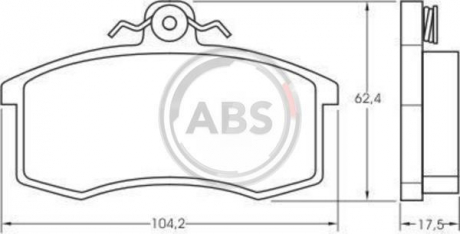 Гальмівні колодки дискові 1 комплект A.B.S. ABS 36576 (фото 1)