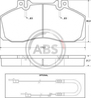 Тормозные колодки дисковые 1 комплект A.B.S. ABS 36665