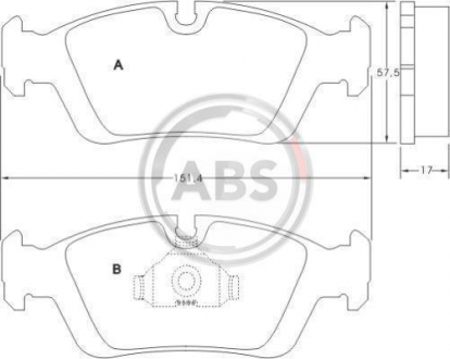 Тормозные колодки дисковые (1 к-т) A.B.S. ABS 36678
