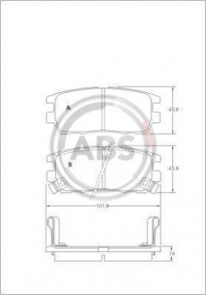 Тормозные колодки дисковые 1 комплект A.B.S. ABS 36781