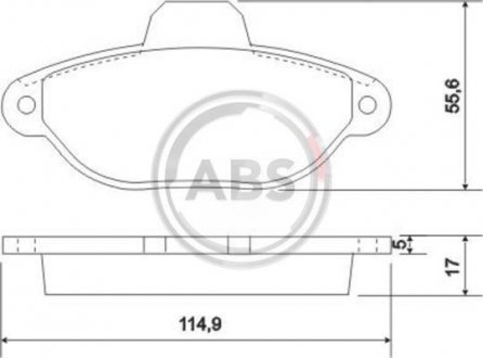 Тормозные колодки дисковые 1 комплект A.B.S. ABS 36854