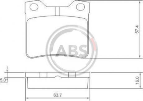 Тормозные колодки дисковые (1 к-т) A.B.S. ABS 36975 (фото 1)