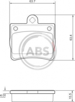 Тормозные колодки дисковые 1 комплект A.B.S. ABS 37006