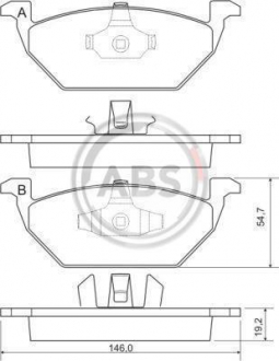 Тормозные колодки дисковые 1 комплект A.B.S. ABS 37008