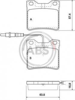 Тормозные колодки дисковые 1 комплект A.B.S. ABS 37009 (фото 1)