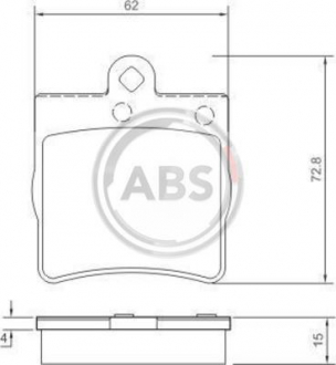 Тормозные колодки дисковые 1 комплект A.B.S. ABS 37021 (фото 1)
