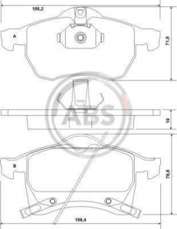 Тормозные колодки дисковые 1 комплект A.B.S. ABS 37076