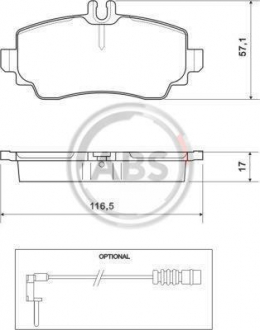Тормозные колодки дисковые 1 комплект A.B.S. ABS 37078