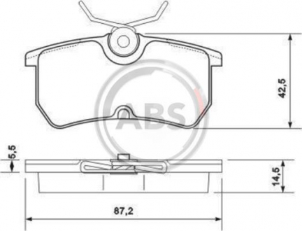 Тормозные колодки дисковые 1 комплект A.B.S. ABS 37101