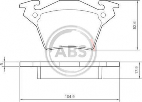 Гальмівні колодки дискові 1 комплект A.B.S. ABS 37104 (фото 1)