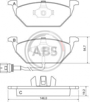 Гальмівні колодки дискові 1 комплект A.B.S. ABS 37155