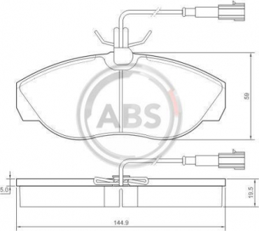 Гальмівні колодки дискові 1 комплект A.B.S. ABS 37172