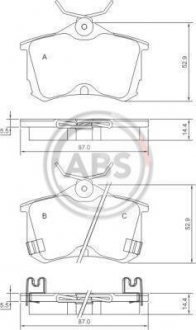 Тормозные колодки дисковые 1 комплект A.B.S. ABS 37175