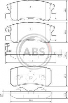 Тормозные колодки дисковые 1 комплект A.B.S. ABS 37199