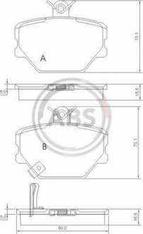 Тормозные колодки дисковые (1 к-т) A.B.S. ABS 37220 (фото 1)