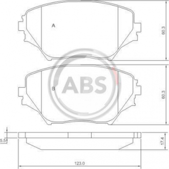 Гальмівні колодки дискові 1 комплект A.B.S. ABS 37230 (фото 1)