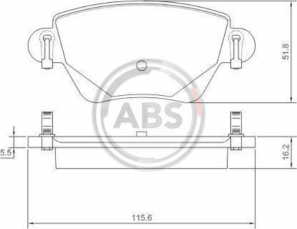Тормозные колодки дисковые 1 комплект A.B.S. ABS 37254 (фото 1)