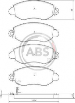 Тормозные колодки дисковые 1 комплект A.B.S. ABS 37294