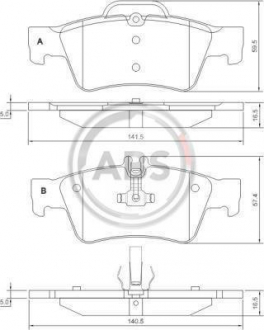 Колодка торм. диск. MB E / SL KLASSE (W211 / 230) задній ABS 37319 (фото 1)