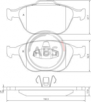 Тормозные колодки дисковые 1 комплект A.B.S. ABS 37349