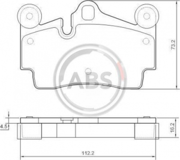 Гальмівні колодки дискові 1 комплект A.B.S. ABS 37365 (фото 1)