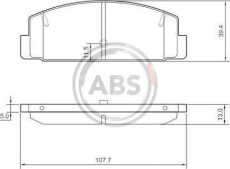 Тормозные колодки дисковые (1 к-т) A.B.S. ABS 37382