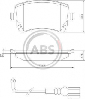 Гальмівні колодки дискові (1 к-т) A.B.S. ABS 37413 (фото 1)