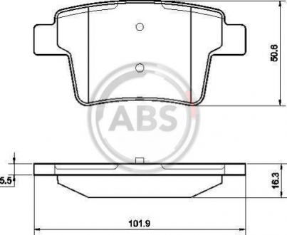 Тормозные колодки дисковые 1 комплект A.B.S. ABS 37489