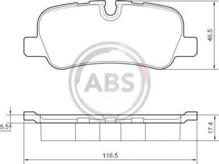 Тормозные колодки дисковые 1 комплект A.B.S. ABS 37500