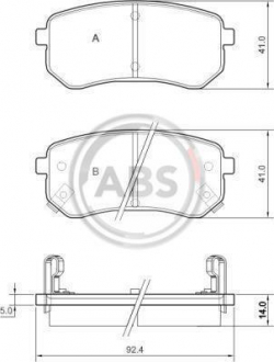 Тормозные колодки дисковые 1 комплект A.B.S. ABS 37515 (фото 1)