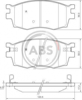 Гальмівні колодки дискові (1 к-т) A.B.S. ABS 37520 (фото 1)
