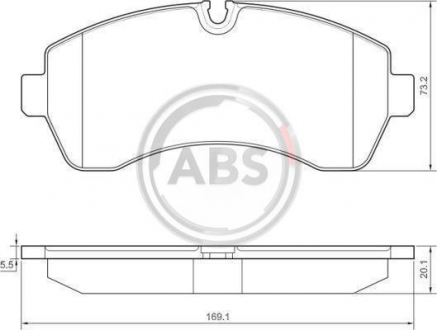 Тормозные колодки дисковые 1 комплект A.B.S. ABS 37552