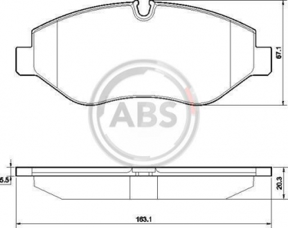 Гальмівні колодки дискові 1 комплект A.B.S. ABS 37553 (фото 1)