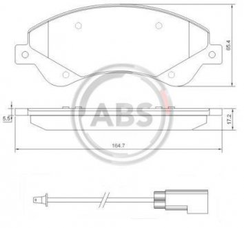 Гальмівні колодки дискові 1 комплект A.B.S. ABS 37559 (фото 1)