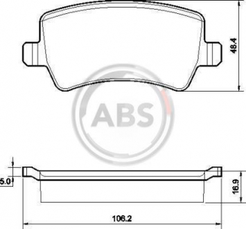 Гальмівні колодки дискові (1 к-т) A.B.S. ABS 37562