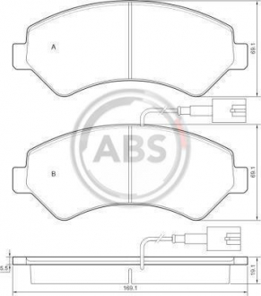 Тормозные колодки дисковые A.B.S. ABS 37576