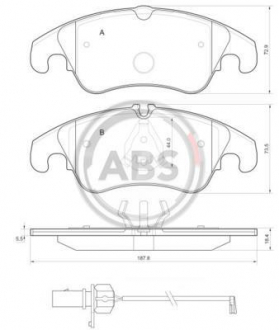 Тормозные колодки дисковые 1 комплект A.B.S. ABS 37587