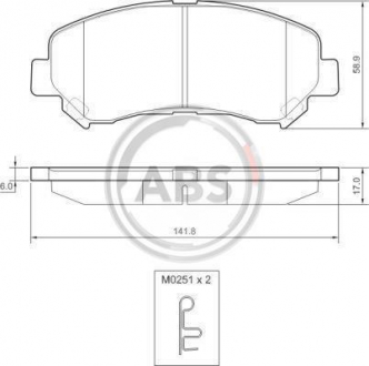 Гальмівні колодки дискові 1 комплект A.B.S. ABS 37625 (фото 1)