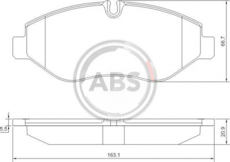 Тормозные колодки дисковые A.B.S. ABS 37633