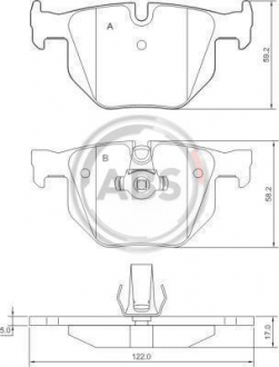 Тормозные колодки дисковые A.B.S. ABS 37647 (фото 1)