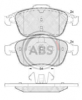 Тормозные колодки дисковые 1 комплект A.B.S. ABS 37749 (фото 1)