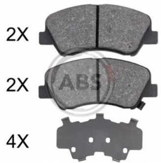 Гальмівні колодки дискові 1 комплект A.B.S. ABS 37916 (фото 1)