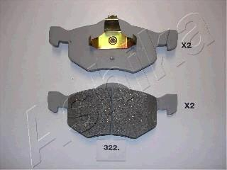Колодки тормозные дисковые передние MAZDA TRIBUTE ASHIKA 50-03-322 (фото 1)