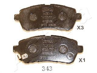 Колодки тормозные дисковые передние MAZDA 2, SUZUKI SWIFT ASHIKA 50-03-343 (фото 1)